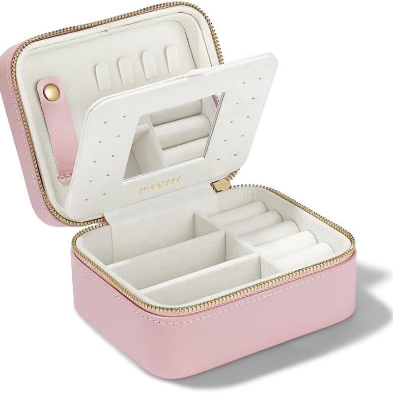 travel jewelry organizer with mirror