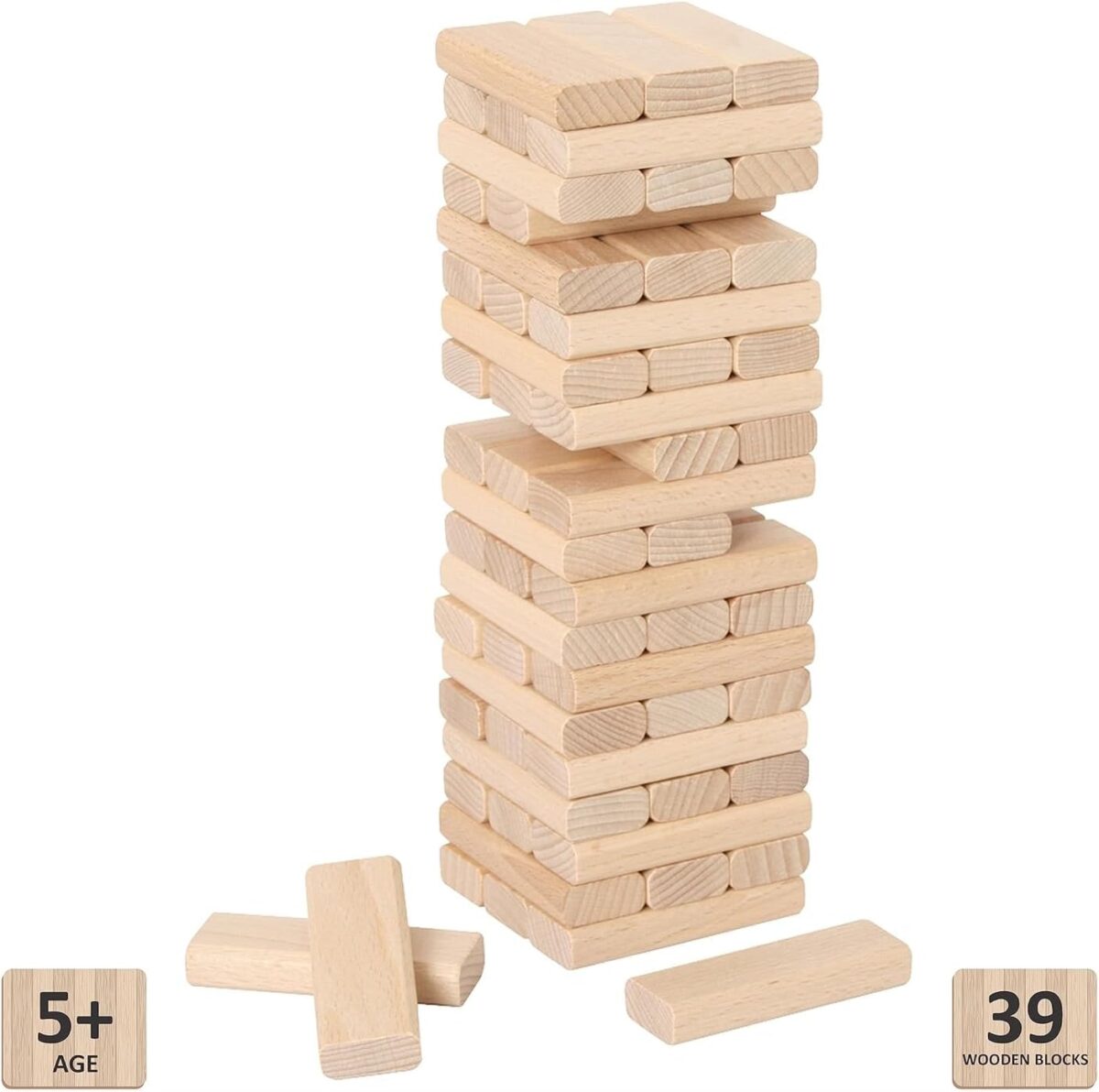 wooden stacking tower game