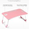 portable folding bed table, laptop desk with ipad and cup holder adjustable lap tray notebook stand,foldable non slip legs reading table tray for working,studing,camping 60×40×28cm assorted