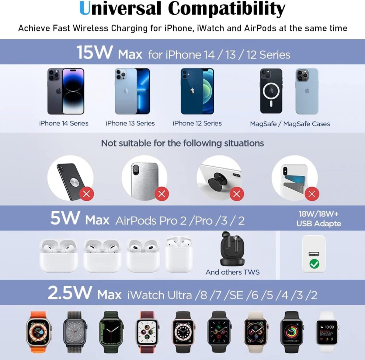 3 in 1 wireless charger