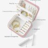 travel jewelry organizer with mirror