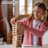 wooden stacking tower game