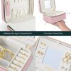travel jewelry organizer with mirror