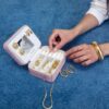 travel jewelry organizer with mirror